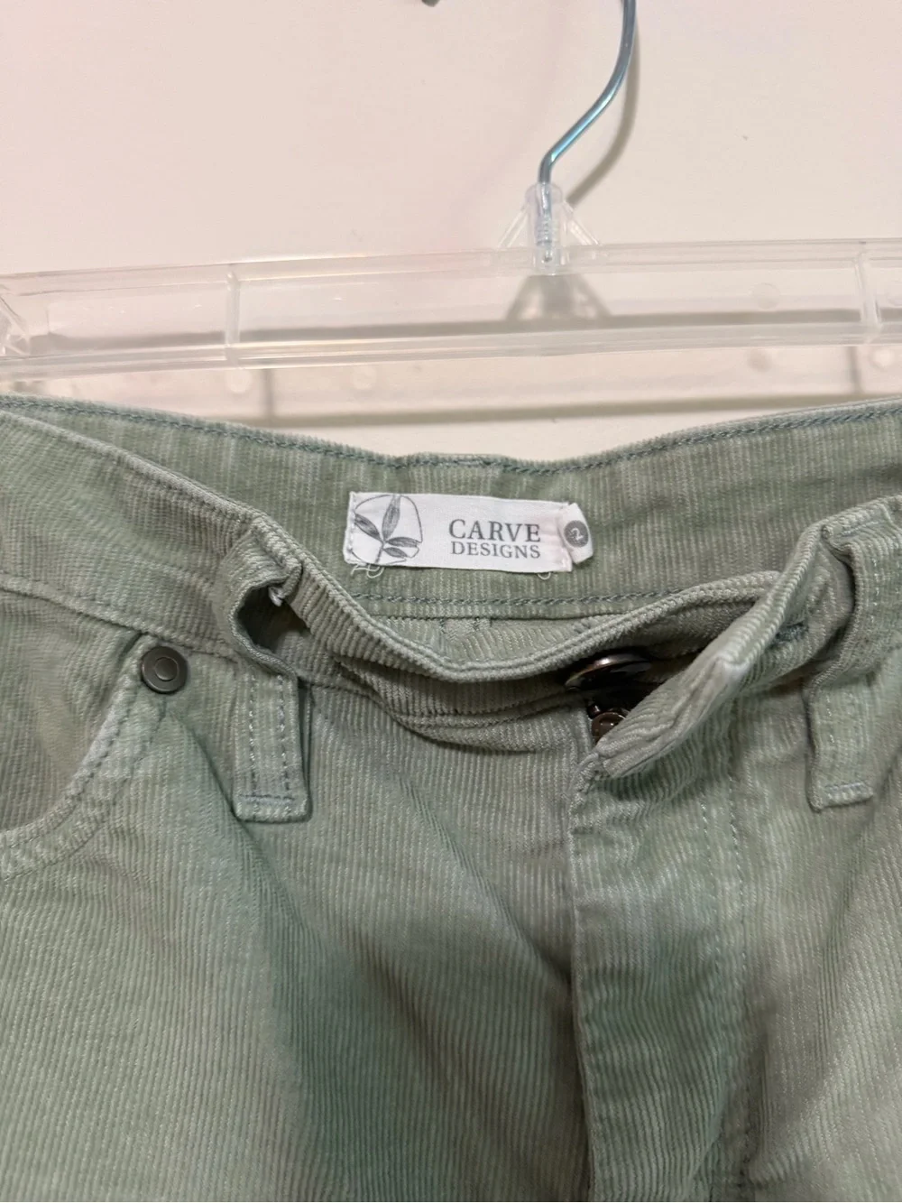 Carve Designs Olive Green High-Rise Jean Shorts